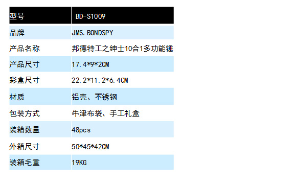 绅士10合1多功能锤