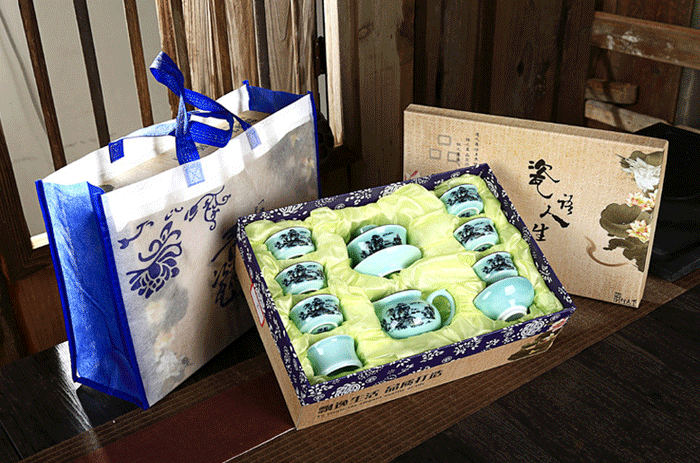 手绘茶具包装礼盒