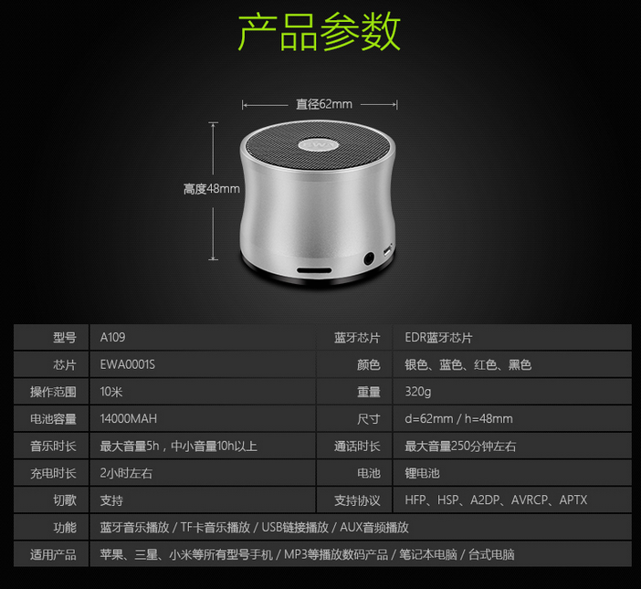 蓝牙通话音响