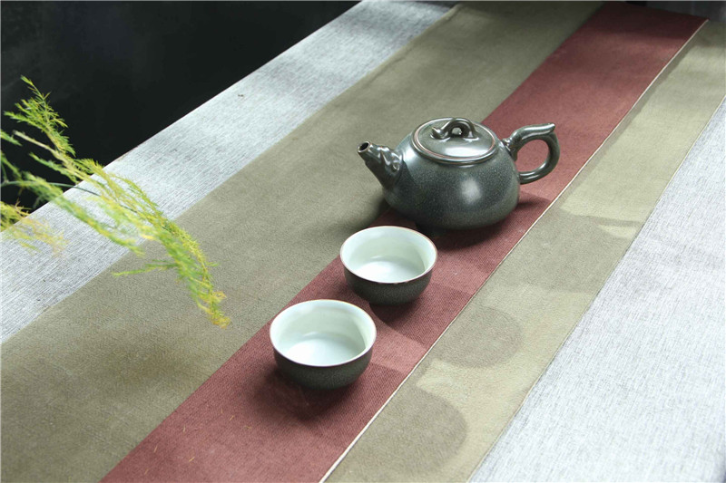 青釉 鼎盛辉煌茶具10入