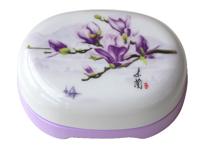 椭圆带盖香皂盒