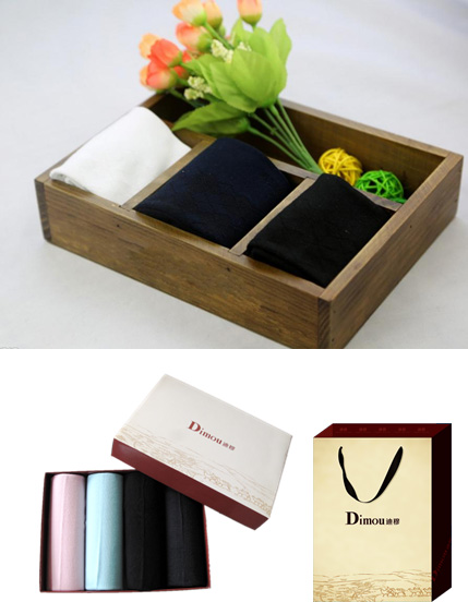 竹纤维精品袜四双装礼盒