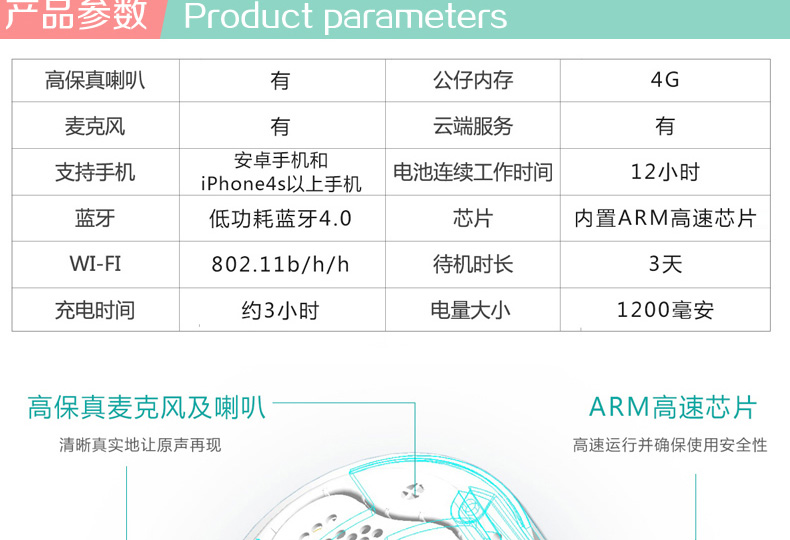 么么智能互动聊天公仔 早教故事机充电 益智毛绒玩具 旦旦面