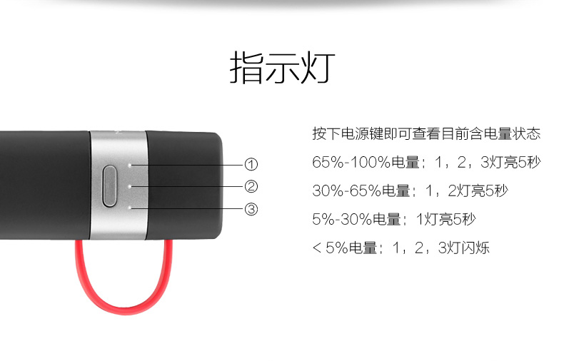 MIPOW iPhone手机便携充电宝苹果专用智能自带线迷你移动电源