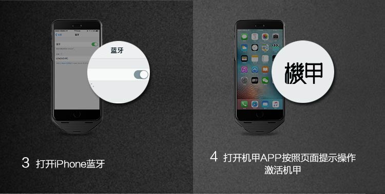 机甲（MESUIT) i6 智能手机壳 双系统/双卡双待/充电宝/手机存储 适用于iPhone6/6S 苹果创意智能外设