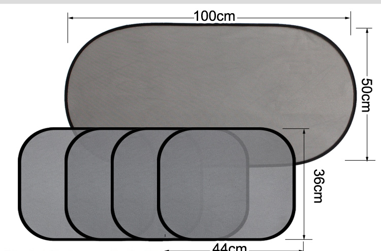 夏季热销汽车隔热遮阳挡网纱5件套