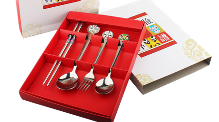 精美脸谱餐具四件组