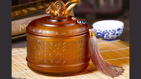 百福琉璃茶叶罐