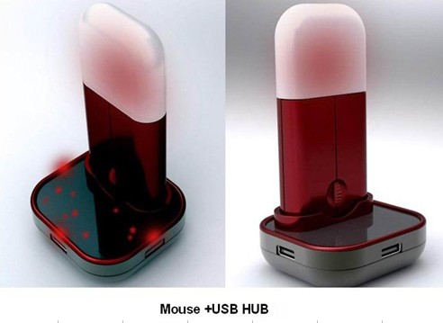超薄鼠标+USB HUB组合